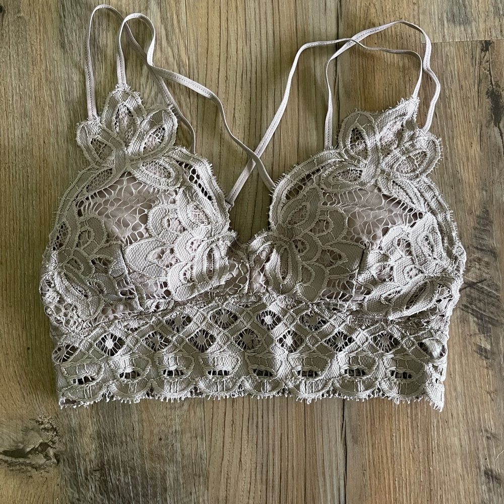 Anemone Lace Bralette in Dusty Purple